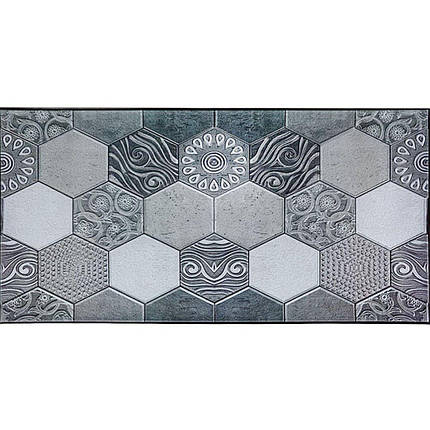 Декоративна ПВХ панель 3Д декор стін 960х480х4мм сірі ромби, фото 1