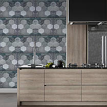 Декоративна ПВХ панель 3Д декор стін 960х480х4мм сірі ромби, фото 5