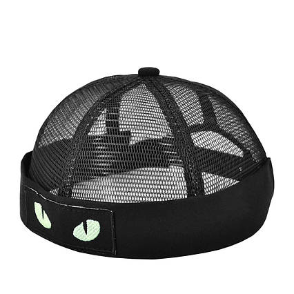 Docker cap Кепка докера з шевроном котячі очі, кепка без козирка, чорна бейсболка, унісекс
