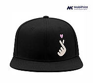 Кепка Snapback з принтом БТС (BTS) Чорний