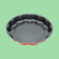 Форма для выпечки пирога в духовке круглая Противень для запекания D 30 cm H 5 cm VarioMarket