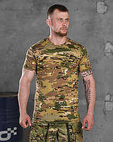 Футболка мультикам тактическая военная уставная, Армейская качественная легкая футболка камуфляж для всу
