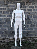 Чоловічий білий манекен Аватар на зріст на металевій підставці