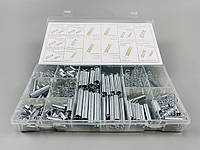 Пружинный комплект оцинкованные удлинители и компрессионная промышленная пружина 16 видов 200 шт в коробке