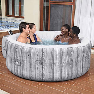 Надувний джакузі Bestway 60085 Lay-Z-Spa 180х66 см аеромасажний басейн СПА для дому 4 місний