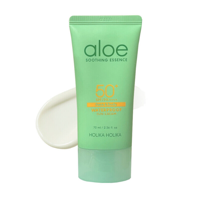 Сонцезахисний крем з алое Holika Holika Aloe Soothing Essence Waterproof Sun Cream SPF50+/PA+++ 70 мл, фото 1