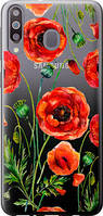 Чехол на Samsung Galaxy A40s A3050 Нарисованные маки из силикона FCh_0023097