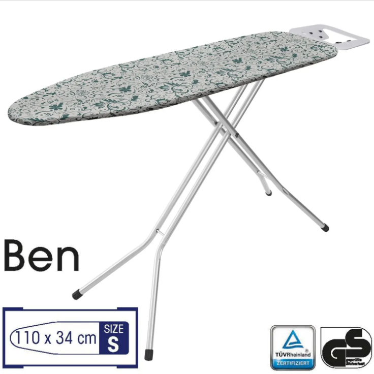 Прасувальна Розкладна Дошка для прасування Casa Si Ben 110x30 Silver/White Plants (CS98090G323) Австрія
