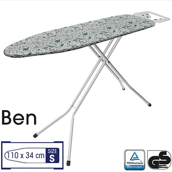 Прасувальна Розкладна Дошка для прасування Casa Si Ben 110x30 Silver/White Plants (CS98090G323) Австрія