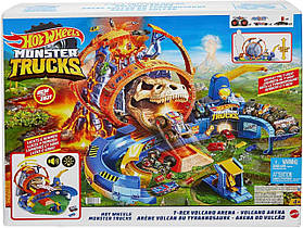 УЦІНКА (Прим'ята коробка) Трек Хот Вілс Вулканічна арена Hot Wheels Monster Trucks T-Rex Volcano Arena GYL14