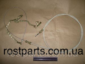 Трос шторки радіатора з ланцюжком і оболонкою (втулка з різьбленням) КрАЗ (260-1310347-10), фото 1