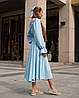 Жіноча сукня міді з креп-жатки Блакитний, фото 3