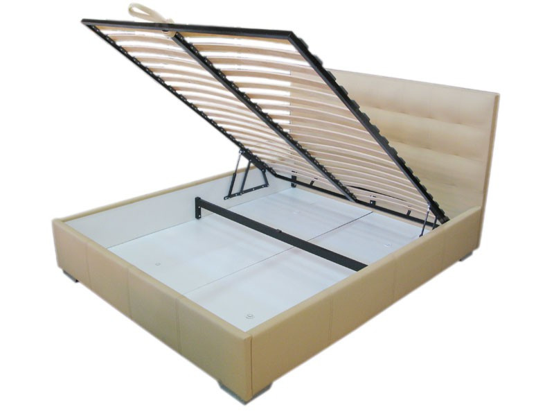 Ліжко двоспальне з підйомним механізмом Моніка 160х200 см Ліжко м'яке з нішею для зберігання