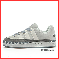 Кроссовки мужские и женские Adidas Adimatic x Neighborhood Grey White / Адидас Адиматик серые