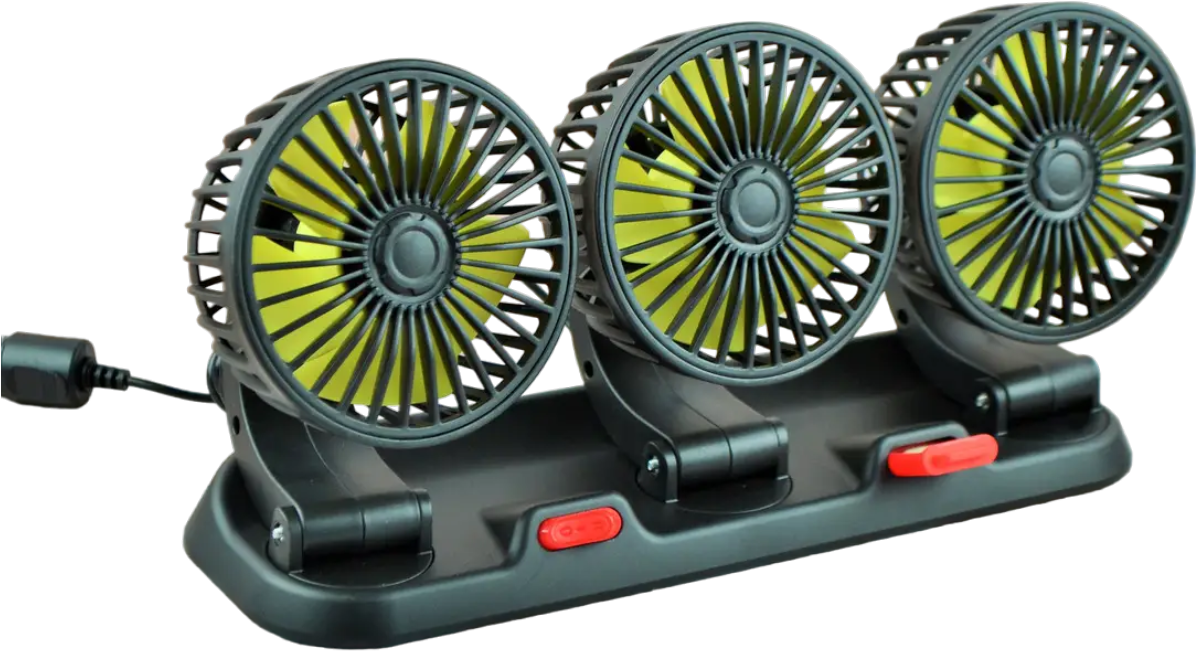 Вентилятор для авто от прикуривателя 24 вольта (двухскоростной 3-х лопастной) Ø-11см, фото 1