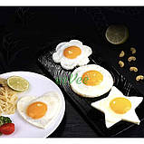 Фігурні форми для приготування яєчні оладок котлет панкейків 4 шт з пензликом (60515), фото 7