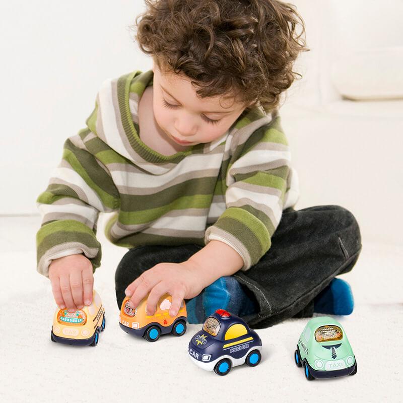 Машинки (4шт.), инерционные, детская развивающая игрушка сенсорная - фото 2 - id-p2183126410