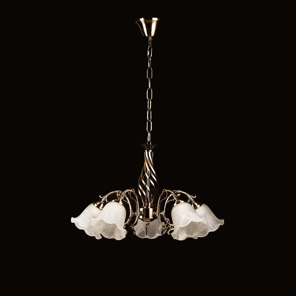 Люстра стельова на п'ять плафонів