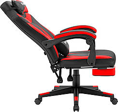 Крісло комп'ютерне Defender Cruiser + підніжка (Чорно-червоне), фото 3