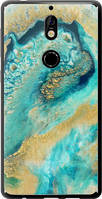 Чехол на Nokia 7 Green marble из силикона FCh_0078835