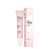 Крем для шкіри навколо очей від темних кіл та зморшок Japan Sakura Eye Cream 30 г Laikou