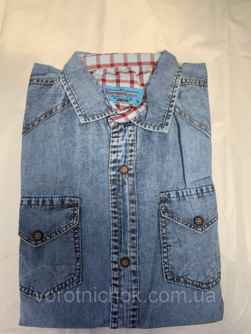 Дитяча джинсова рубашка 5-9р - фото 2 - id-p447440762