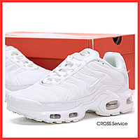 Кроссовки женские и мужские Nike air max TN+ white / Найк аир макс ТН+ плюс белые