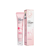 Сироватка для шкіри навколо очей від зморшок та темних кіл Laikou Japan Sakura Eye Serum, 15 мл