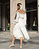 Жіноча сукня міді з креп-жатки Білий, фото 7