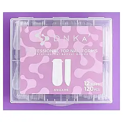 Верхні форми для нарощування Квадрат DNKa Top Nail Forms Square 120 шт