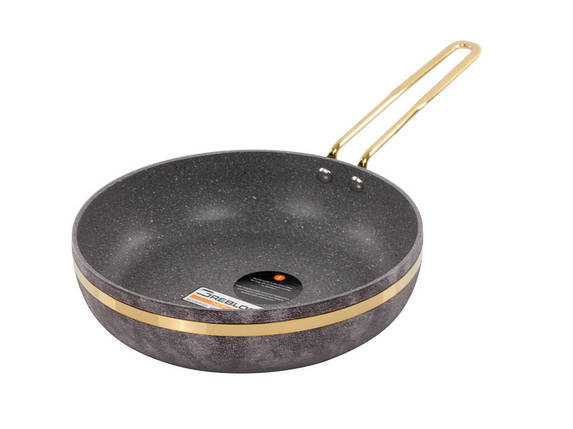 Сковорода антипригарна Brioni Royal Stone gold 24х6 см 3.5 мм завтовшки 1764-041 VE, фото 1