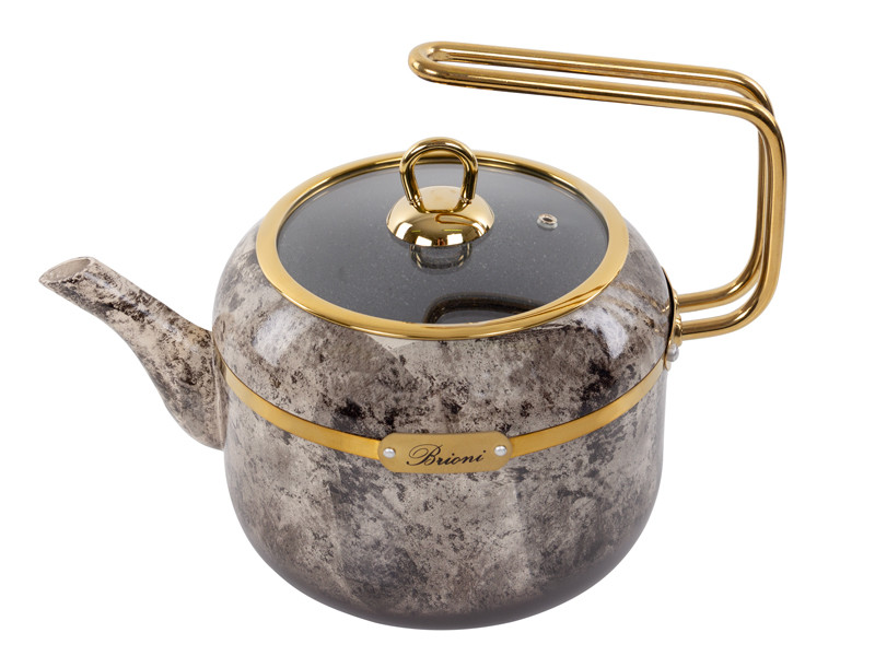 Чайник зі скляною кришкою Brioni Selection Cream 2.5 л 3.5 мм завтовшки 1764-065 VE
