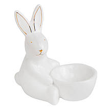 Підставка керамічна під яйце Великодній Кролик 10х7х11 см 15007-002 VE, фото 3