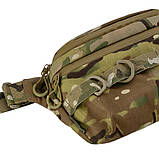 Чоловіча сумка бананка на пояс тактична, мультикам з півкільцями для кріплення додаткового спорядження, Кордура, фото 2