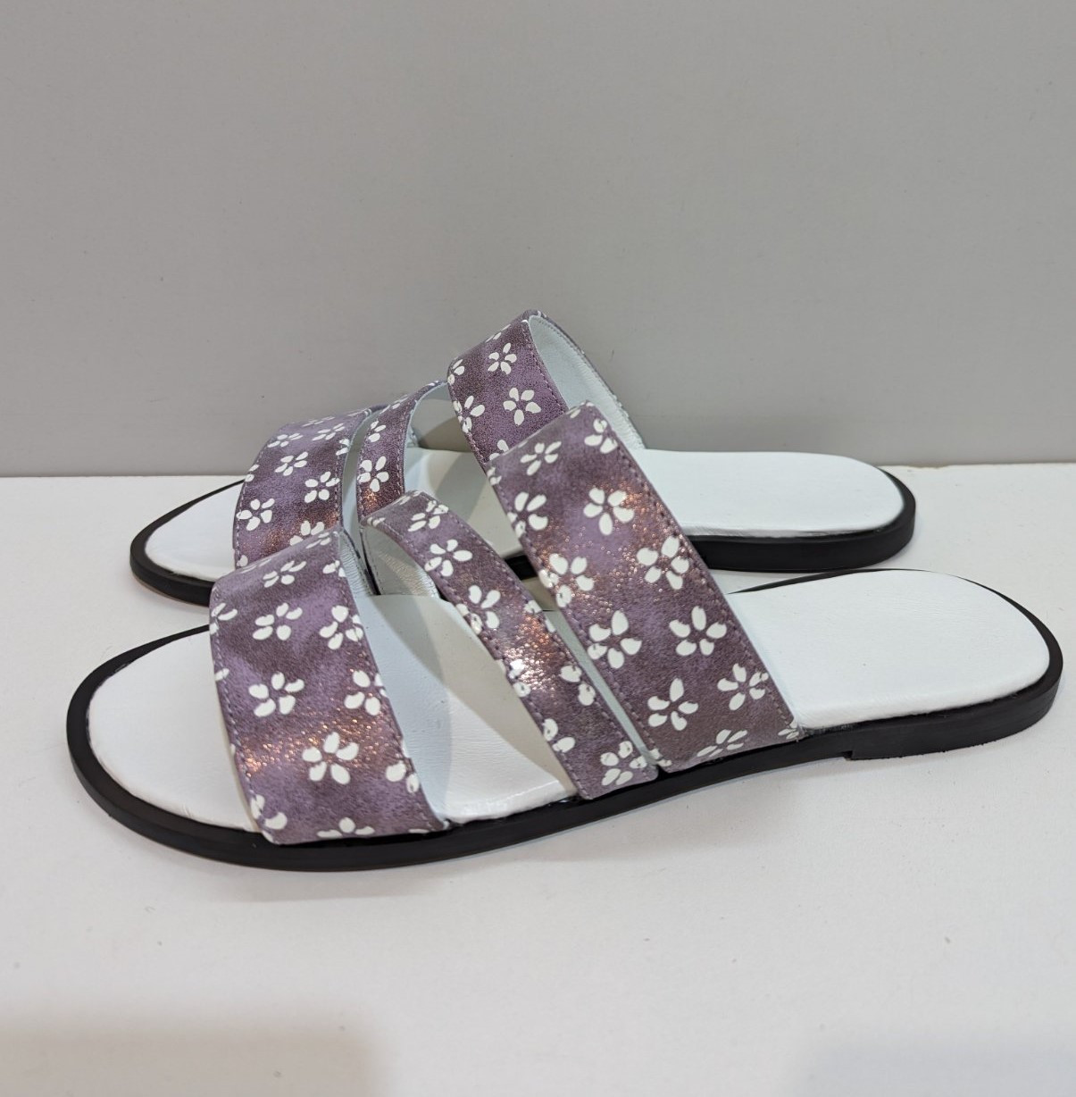 STTOPA Розміри 42-27,5 см. Шльопанці великих розмірів шкіряні. 125-3845 Рожевий Сатин, фото 1