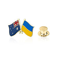 Пин BROCHE Флаги Австралия-Украина разноцветный BRGV113789 Mega
