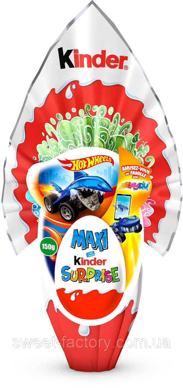 Шоколадне яйце Kinder Surprise Hot Wheels 150g, фото 1