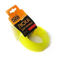 Ліска для тримера коло Ø1.6мм 15м нейлонова жовта СИЛА