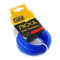 Ліска для тримера кручений квадрат Ø1.6мм 15м нейлонова синя СИЛА
