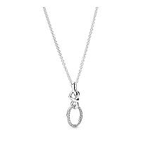 Серебряное ожерелье Pandora Узы любви 398078CZ Mega