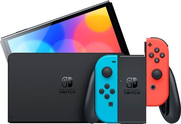 Консоль Nintendo Switch OLED with Neon Blue and Neon Red Joy-Con (045496453442) Global