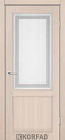 Двери межкомнатные Korfad CL-02 Дуб беленый (стекло с рисунком М3)