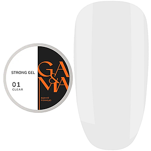 Гель для нарощування GaMa Strong Gel №001 Clear, 30 мл прозорий