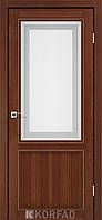 Двери межкомнатные Korfad CL-02 Орех (стекло с рисунком М3)