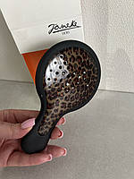 Щітка для волосся Janeke Superbrush Mini чорна з леопардом