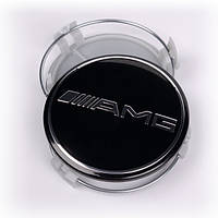 Колпачок заглушки Kindle на литые диски Mercedes Benz "AMG" Черные 75/70 1шт. (з186)
