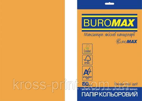 Папір кольоровий NEON, EUROMAX, жовтогар., 20 л., А4, 80 г/м2