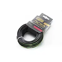 Ліска для тримера зірка двокомпонентна Ø3.0мм 15м нейлонова чорно-салатова СИЛА