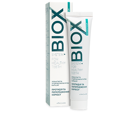 Зубна паста Biox з гідроксиапатитом кальцію для протидії карієсу, 75 мл, фото 1