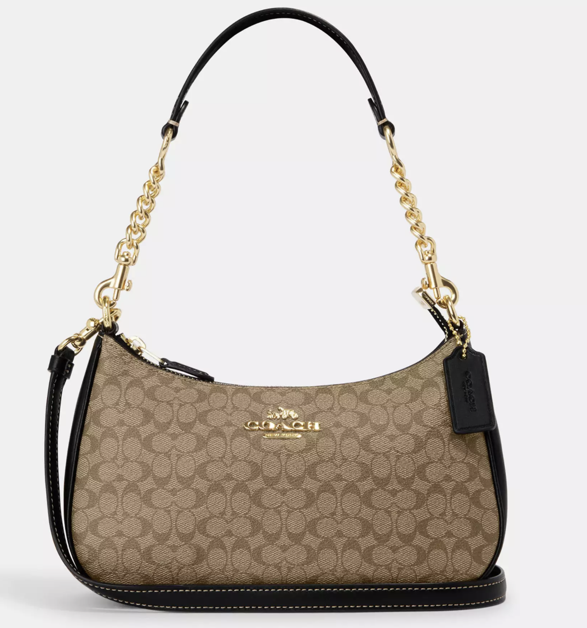 Сумка жіноча через плече Coach Teri Signature Canvas. (66)